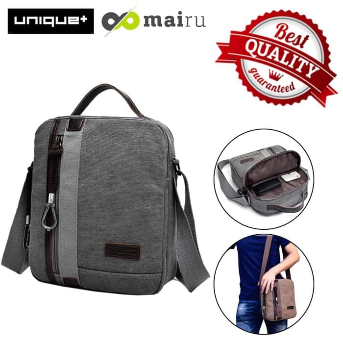 Super Promo Tas Selempang Pria Selempang Pria Anti Air M6   Hitam .