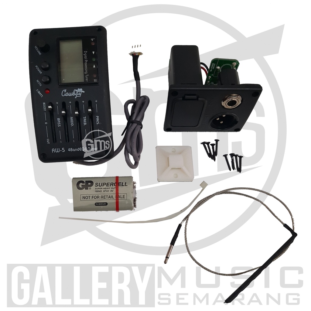 ORIGINAL!!! Preamp Equalizer Tuner Gitar Akustik Elektrik Cowboy AW-5 Import (A45)