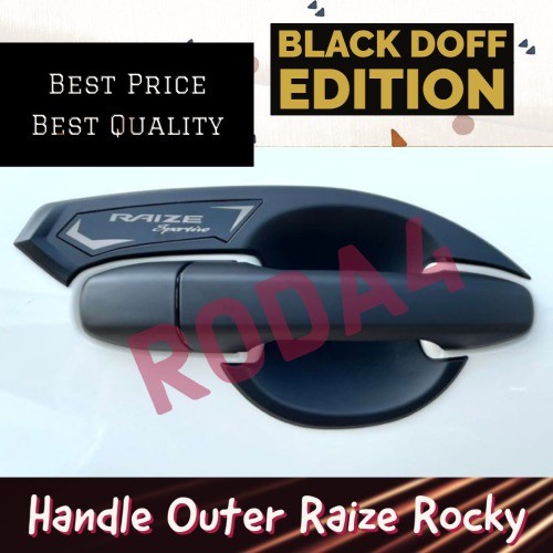 Cover Handle Outer Raize Rocky 2021 Gagang Pintu Mobil Hitam Doff