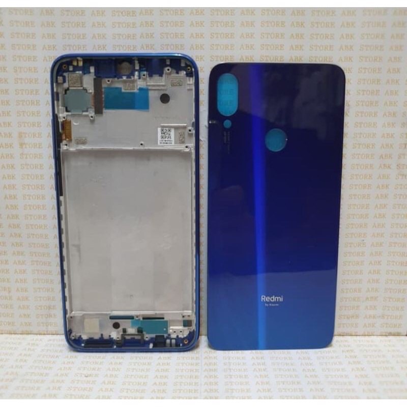 Casing Fullset Redmi Note 7 Warna Biru | Kesing Housing Frame Backdoor Xiaomi Xiomi Redmi Note 7Pro Original