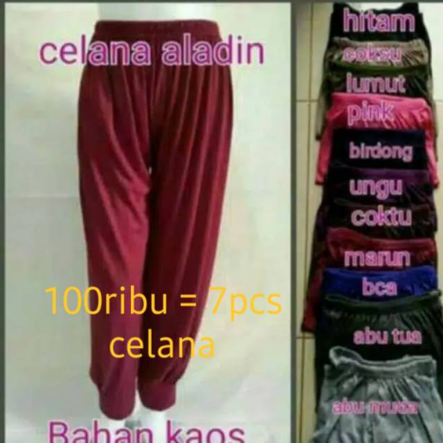 Inner celana dalam gamis aladin panjang paket 7pcs celana