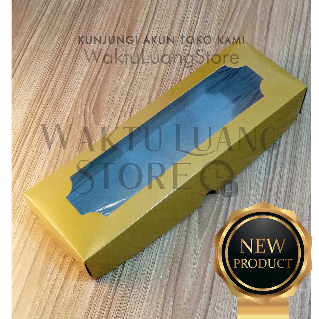 

Kotak Kue Emas 10x30 cm / gold cake box boks kertas hampers 10x30cm
