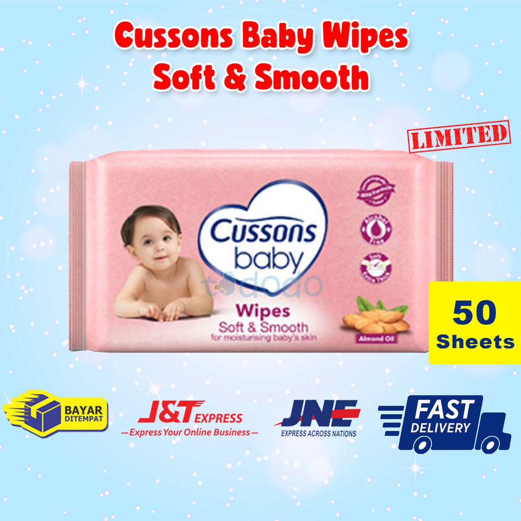 Cussons Baby Wipes 50`S Soft &amp; Smooth / Tisu Basah