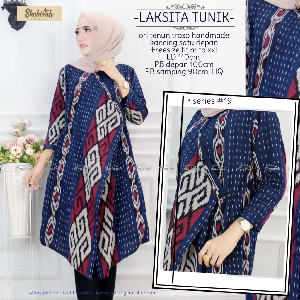 Laksita Tunik batik kerja wanita modern/atasan batik wanita modern kerja/ Baju Tunik Wanita