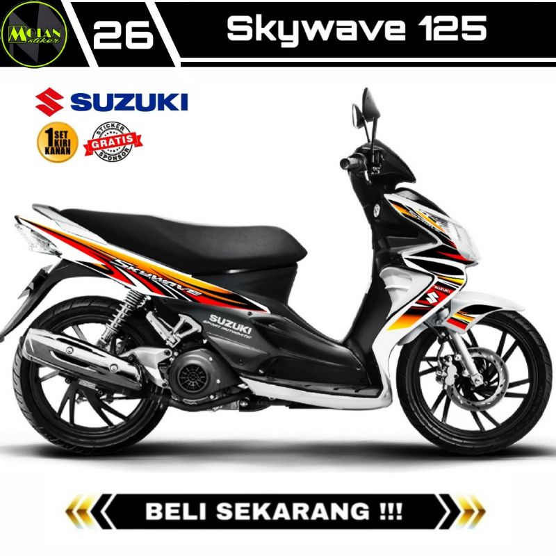 Decal Sticker Striping Variasi Suzuki SKYWAVE 125 2007-2011 / SKYWAVE NR  | Decal Skywave | Striping