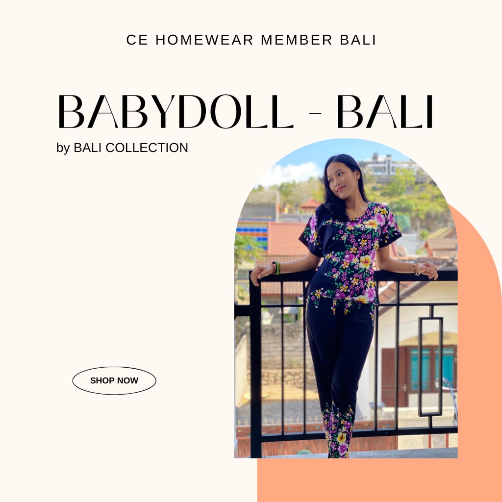 CE Homewear Bali | Babydoll Setelan Celena Panjang Bali