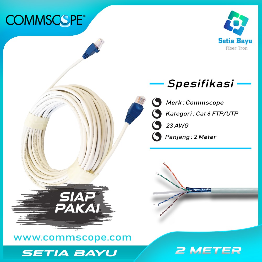 Jual Kabel Lan Cat Ftp Outdoor Ori Commscope Bare Copper Siap Pakai Meter Indonesia