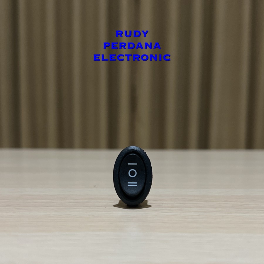 SWITCH ROCKER SAKLAR ON OFF ON 3 PIN OVAL 6A 250V 10A 125V - 25MM x 17MM 25x17 MM