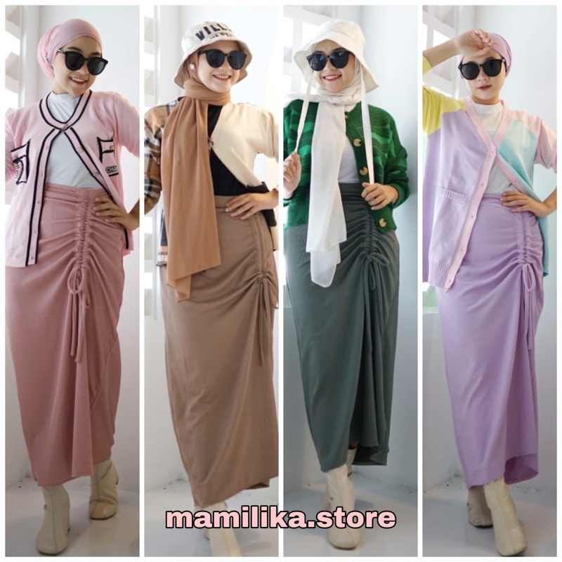 ROK KNIT SERUT | ROK KNIT PANJANG | ROK KNIT PREMIUM