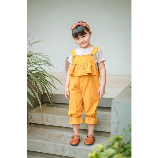 CYA Ruffle Overall Anak 1-5thn (Free Kaos Inner)