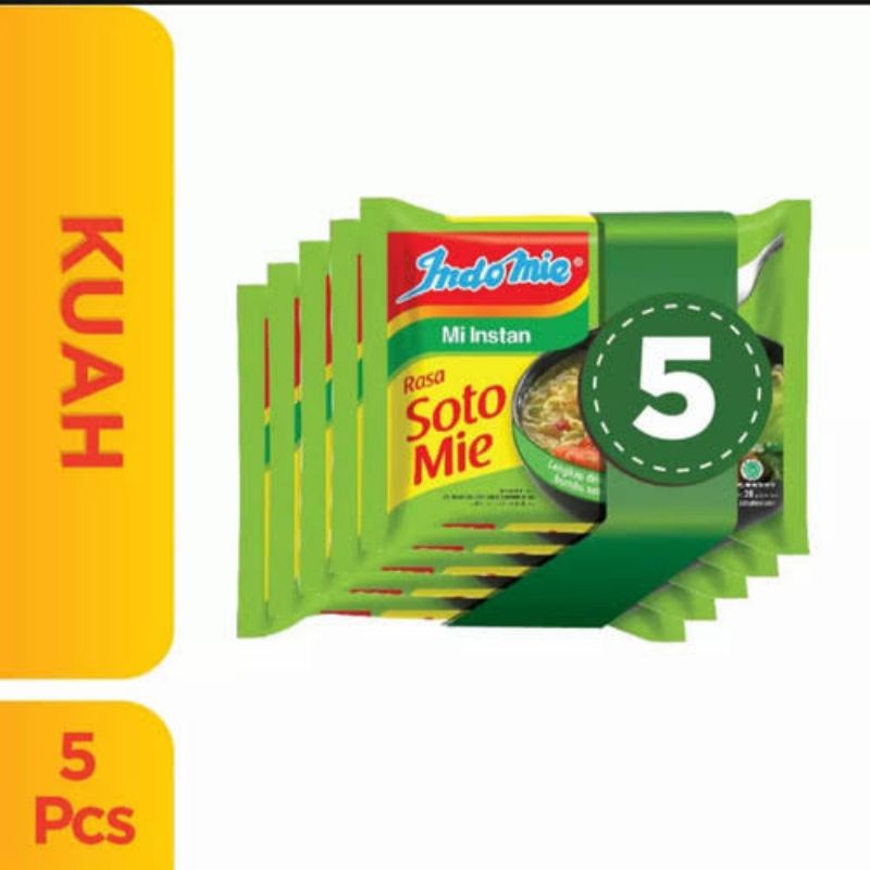 

Indomie Rasa Soto Mie isi 5 pcs