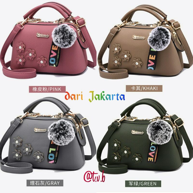 Tas selempang wanita branded Tas batam import murah kerja kantor pesta b0786