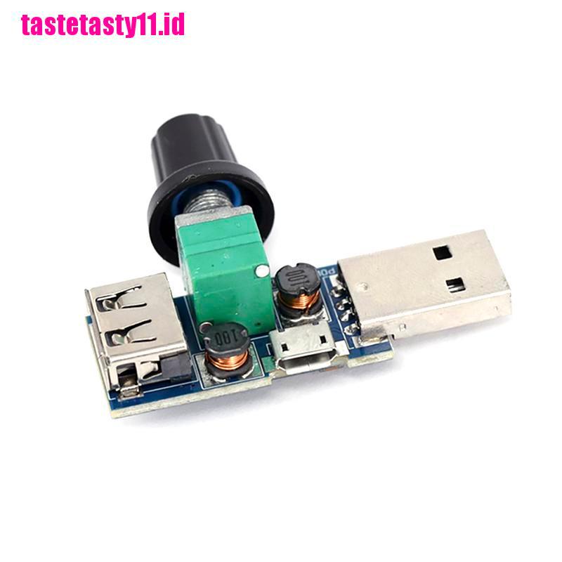 (TTID) Controller Kecepatan Kipas Angin USB DC 4V-12V 5W