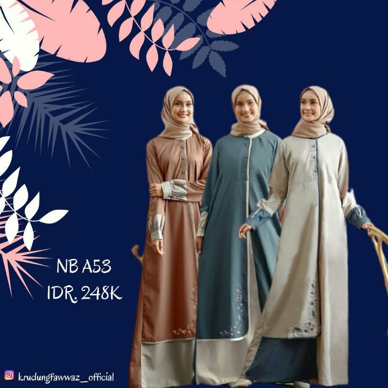 GAMIS BRANDED, GAMIS JUMBO, GAMIS TERMURAH, GAMIS DEWASA, GAMIS NIBRAS TERBARU, GAMIS NIBRAS NB A53