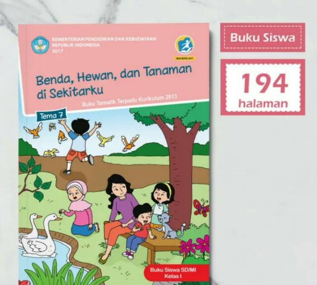 Harga satuan Buku siswa tematik k13 kelas 1 tema 1,2,3,4,5,6,7,8,agama islam smtr 1 dan 2