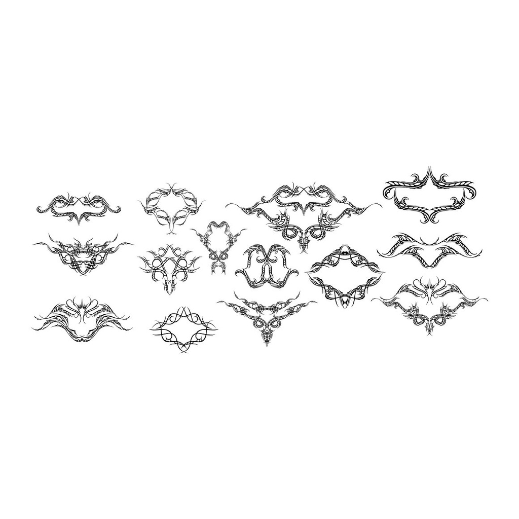 Procreate Brush - 350 Tattoo Toolkit Elements