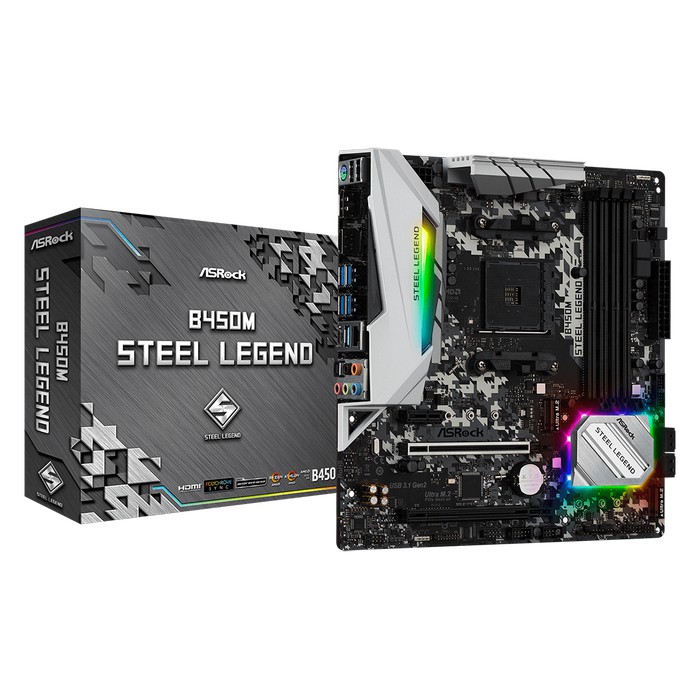 ASROCK B450M STEEL LEGEND (Socket AM4)