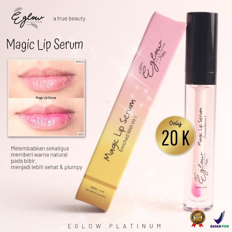 LIP SERUM EGLOW PLATINUM / EGLOW PLATINUM LIP SERUM BPOM