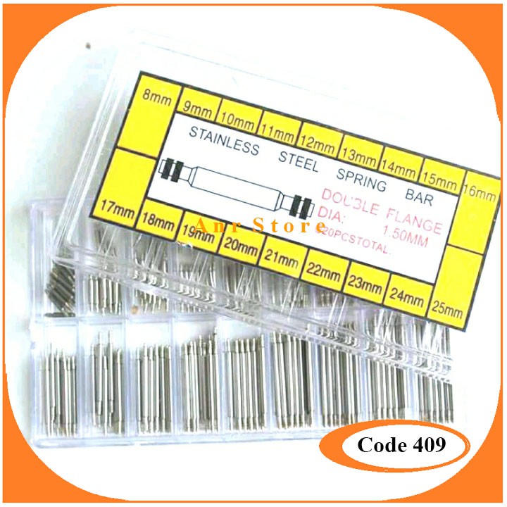 Spring Bar Jam Tangan Dobel Flange 1,5mm Paket Pen Pin Jam Tangan