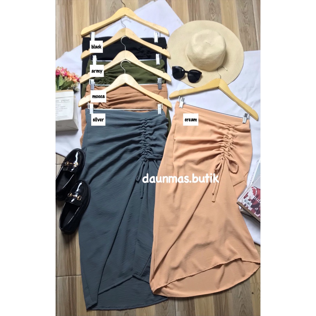 1KG MUAT 5PCS | KARIN JOSEP SKIRT ROK SERUT AIRFLOW CRINKL EOOTD ALA SELEBGRAM FASHION GROSIR