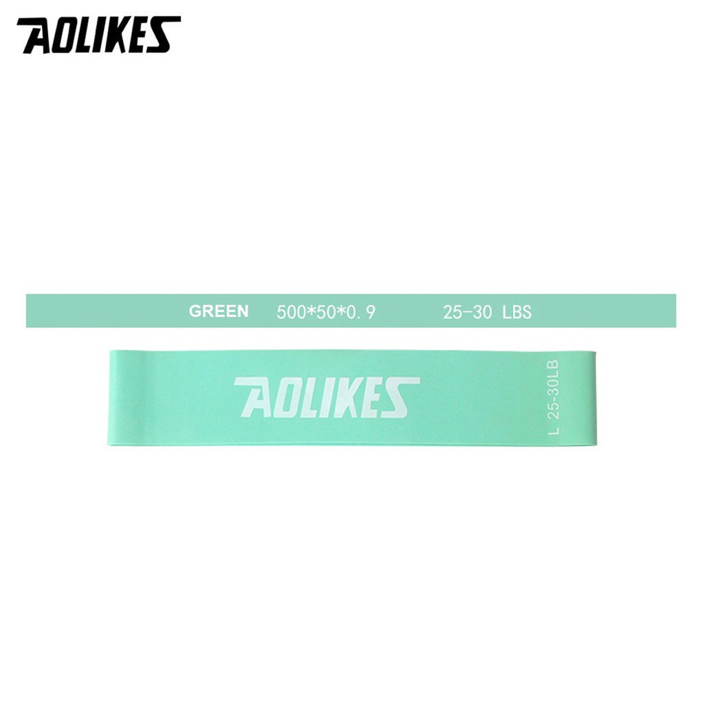 [1PCS] AOLIKES Resistance Band Loop  50cm ECER Olahraga Booty & Arm-GREEN 25-30 LB