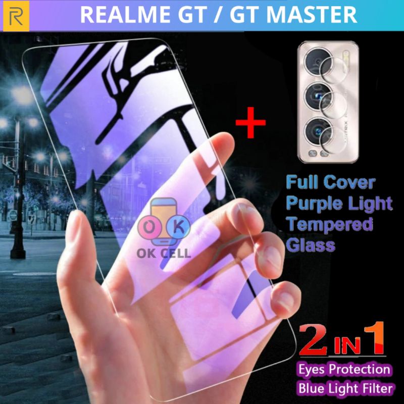 Tempered Glass Anti Blue light Realme GT Master - Tg Anti Gores Radiasi Realmi GT master Full Layar