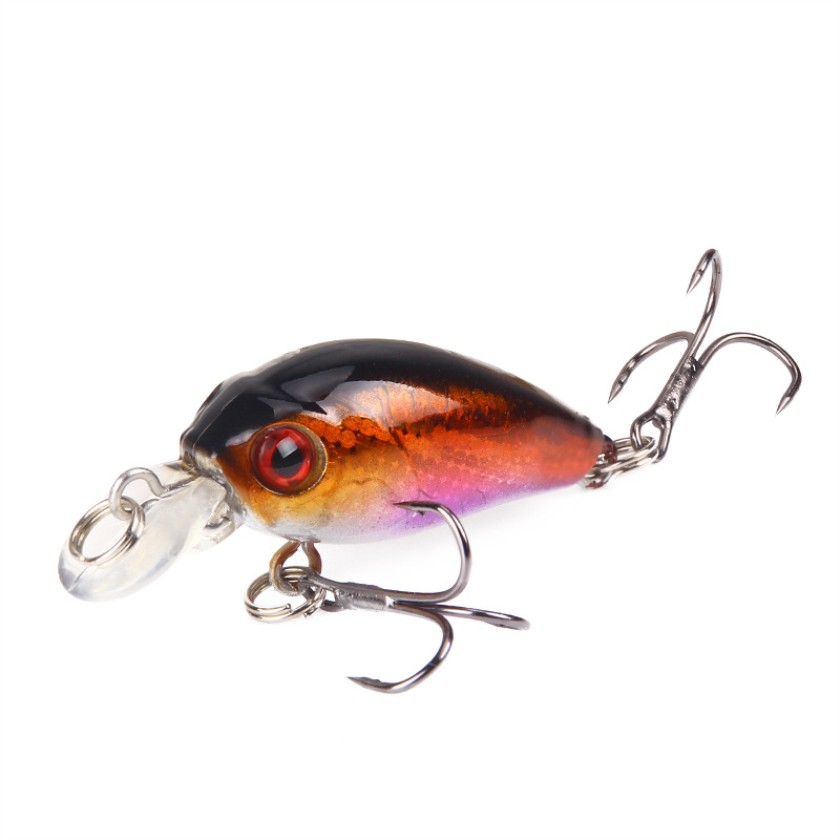 Shengyao 1Pcs Crankbait Umpan Pancing Fishing Lure 4.5cm/3.8g Topwater Fishing Bait Ikan Kecil Casting Wobble