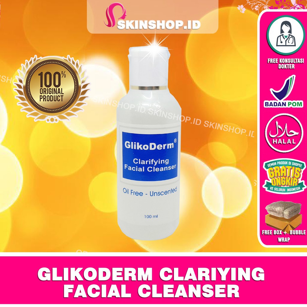 Glikoderm Clarifying Facial Cleanser 100ml Original / Pembersih Wajah BPOM Aman