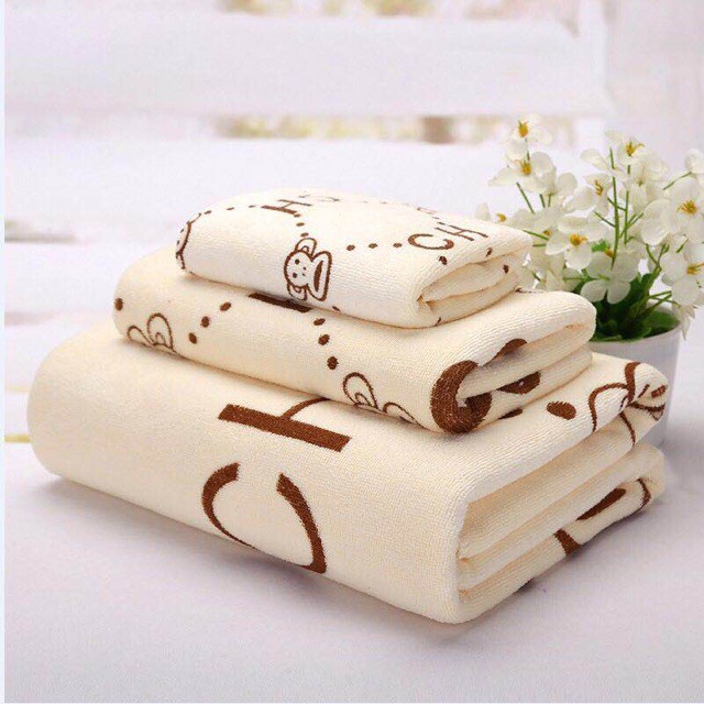 DD436 COD Wearable Bath Towel 3 In 1 Set  / Handuk Mandi  Multi Karakter  IMPORT