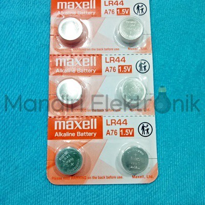 Baterai Maxell LR44 AG13 1.5V Original Batre Kalkulator Batre Mainan - Batre Battery LR 44 AG 13