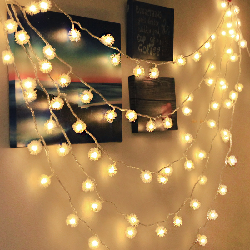 (1.5 / 3 / 6m Ins Lampu String Desain Dandelion Untuk Dekorasi Pesta Natal / Taman / Indoor
