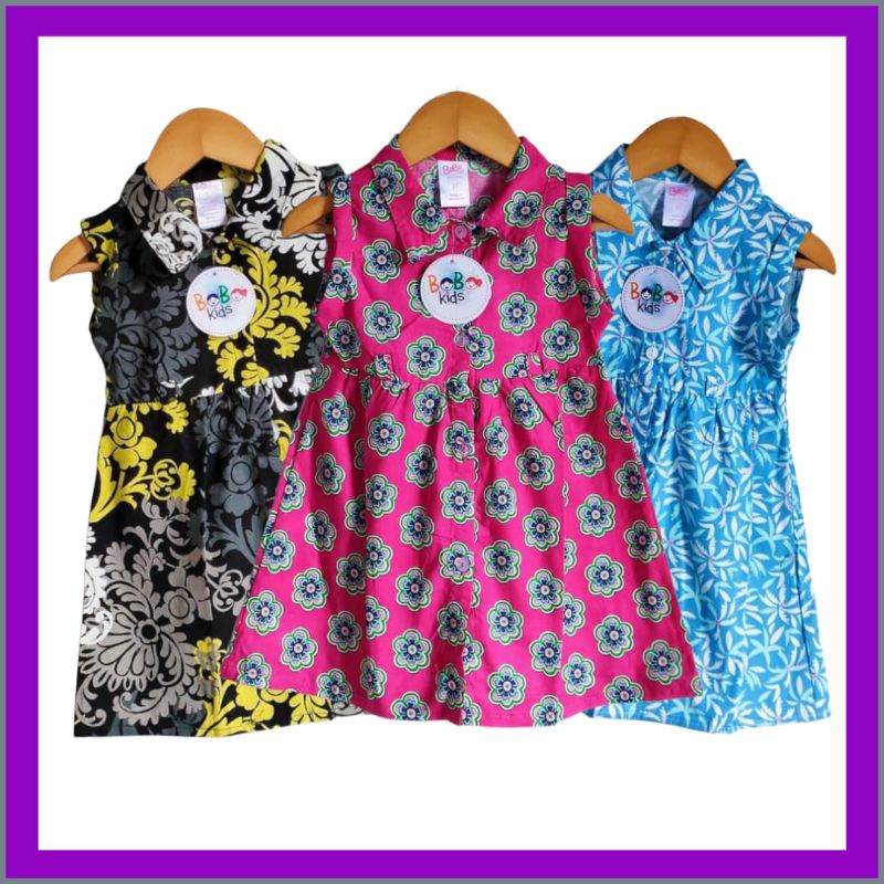 [Bobo kids] BAJU ANAK PEREMPUAN [SONIA] [2-5 THN] [DRESS ANAK KATUN KAOS MIX MOTIF] [MBK]
