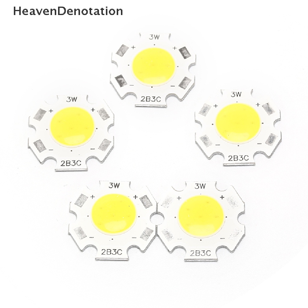 [HeavenDenotation] 5pcs 3W COB LED Chips LED Strip Bar Light Bulb Lamp Flood Light DC9-10（V）