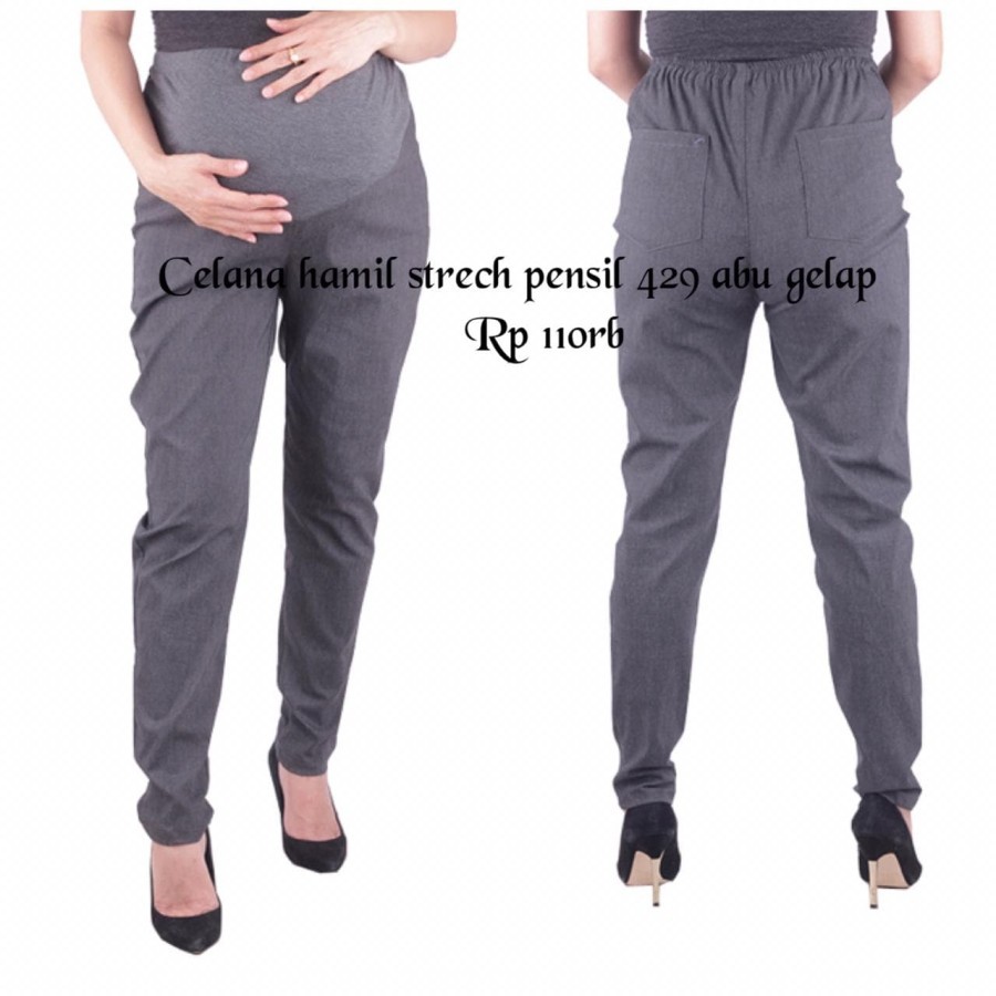 Baju hamil Celana ibu hamil strech cantik OH 429 celana hamil pensil murah