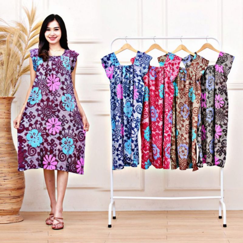 ( 3 pcs 99rb )Daster batik yukensi daster viral kekinian pekalongan