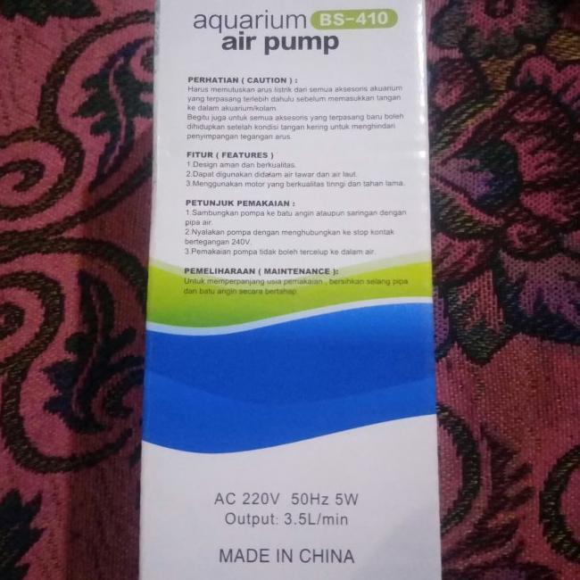 ➺ Pompa Aerator Aquarium 2 outlet AMARA BS-410 ➣