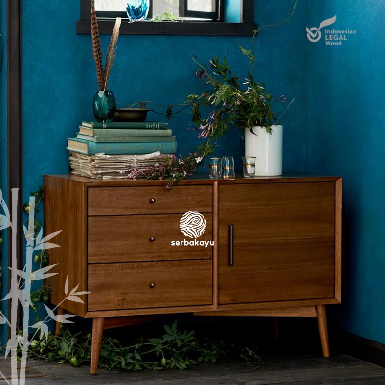 Meja Konsol kayu Jati - Lemari Laci Minimalis Kayu Jati Solid - GRADE A