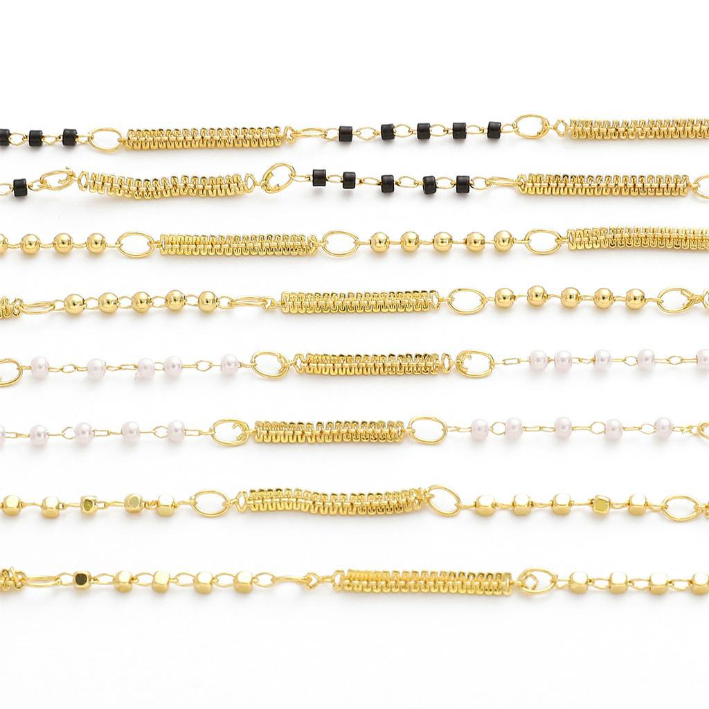 Rantai Charm Kalung Gesper Handmade Tembaga Electroplating Untuk Aksesoris Temuan Perhiasan DIY