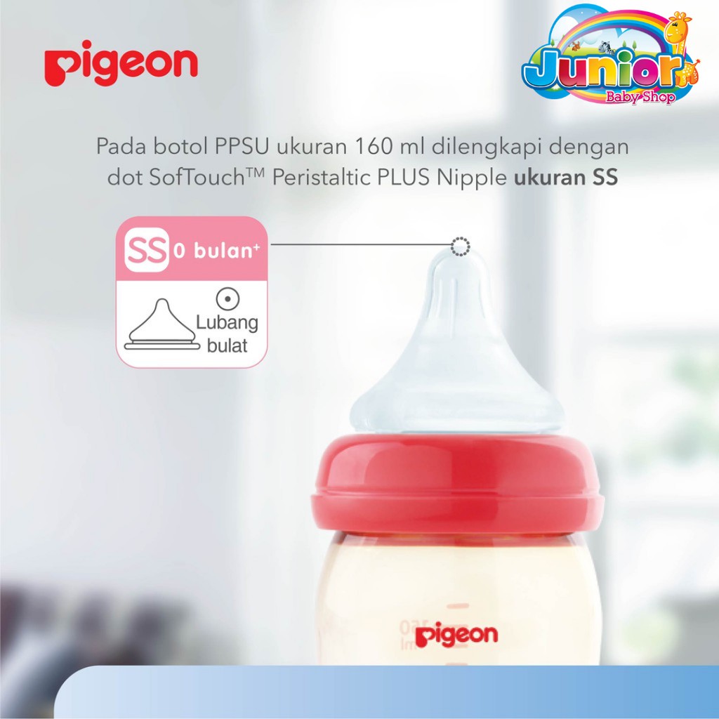 Pigeon Botol PPSU Mickey W/P-Plus Nip 160ml/240 ml