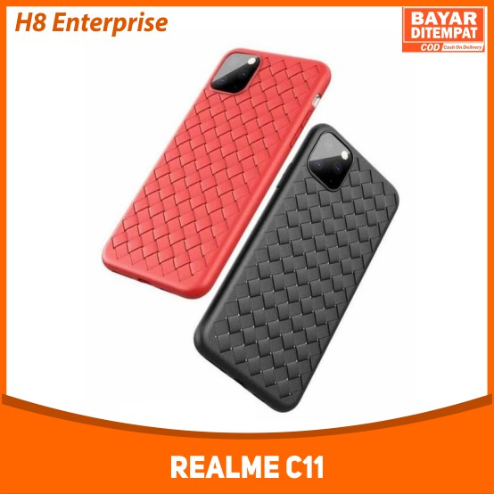 Soft Case Realme C11 Casing Cover HP Original Premium Woven Silicone