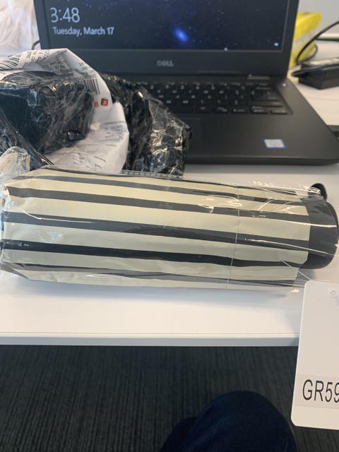 Payung Lipat 5 Mini Motif Garis - Antiuv - Lapis Hitam - Grc - 593