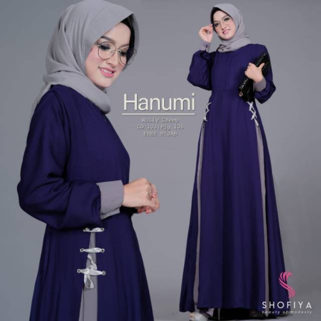 Humaira99 Gamis syari muslim dress pesta hijab atasan wanita muslimah maxi busui ceruty Faizah