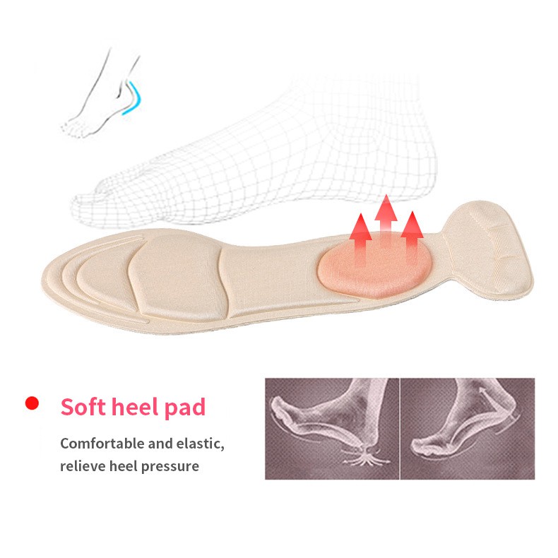 Wanita Pijat High Heels Insole Nyaman Anti Sakit Bernapas Bantalan Shock Sol 35-40