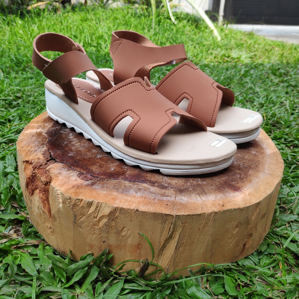 Wedges Wanita Tali Casual Slop H