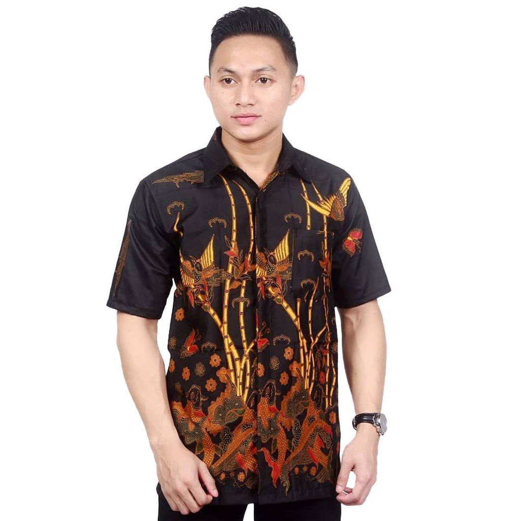 Kemeja Batik Batik Pria Katun Premium Uj