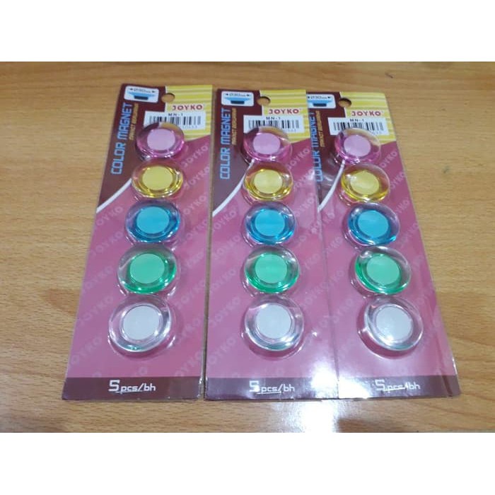

Magnet Papan Tulis Whiteboard Kulkas Joyko MN-1 3 cm Bulat Transparan