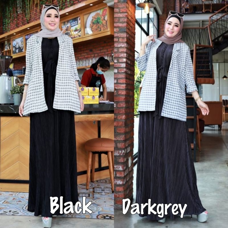 GAMIS SET CARDIGAN NAURA FRISKA ORI GLZ