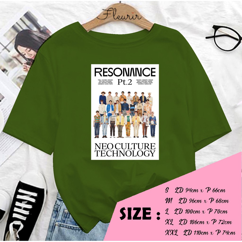 FLEURIR - NCT ALL RESONANCE PART 2 KAOS OVERSIZE KATUN KAOS WANITA DEWASA TUMBLR TEE UNISEX JUMBO