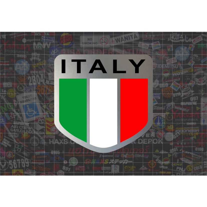 Cutting Sticker Italy Flag Emblem