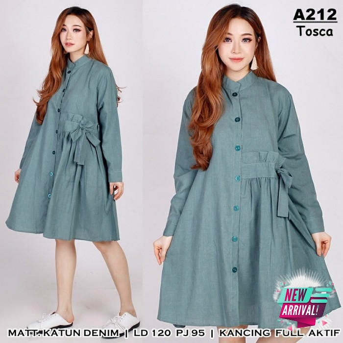 Baju Tunik Remaja 2021 Terbaru Model Kekinian Atasan Muslim Moscr SO157 Tunik Jumbo Fancy Tosca [Baj
